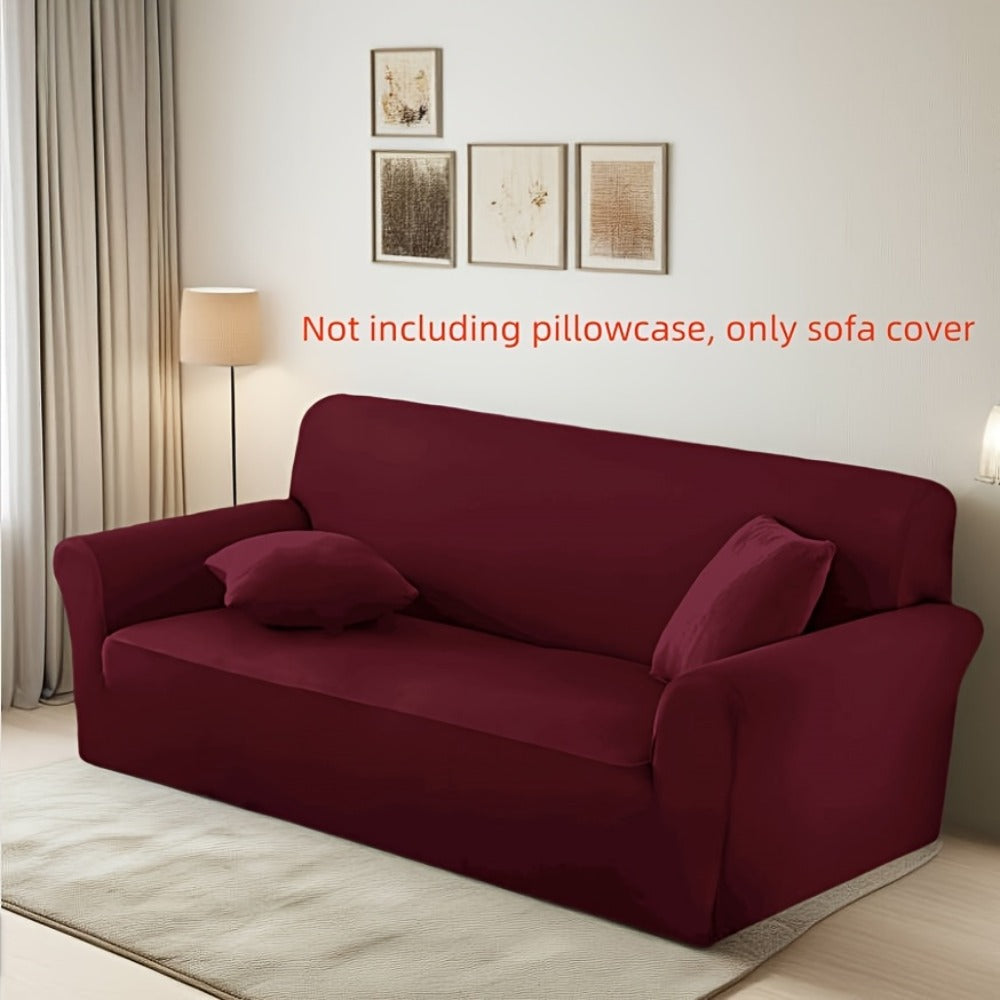 Sofa Cover Elastic Stretch Slipcover for 1, 2, 3 or 4-Seater Sofas in Seven Solid Colors with Model-Specific Size and Color Options