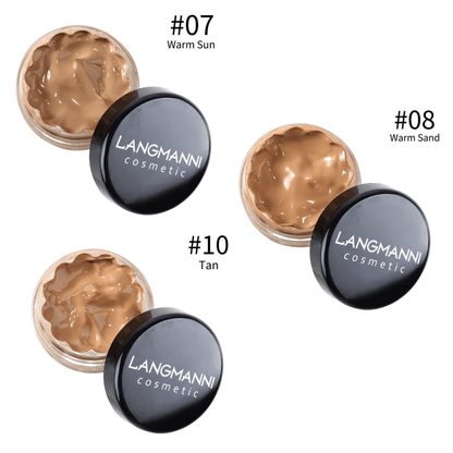 Full Coverage Concealer Set 3-Piece Waterproof Cream Foundation, Covers Dark Circles Eye Bags Blemishes Freckles