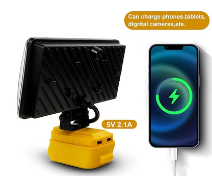 Cordless LED Work Light for DeWalt 20V Battery, 30W/90W 1800/5400 Lumen LED Floodlight, Battery Powered Work Light for Automotive