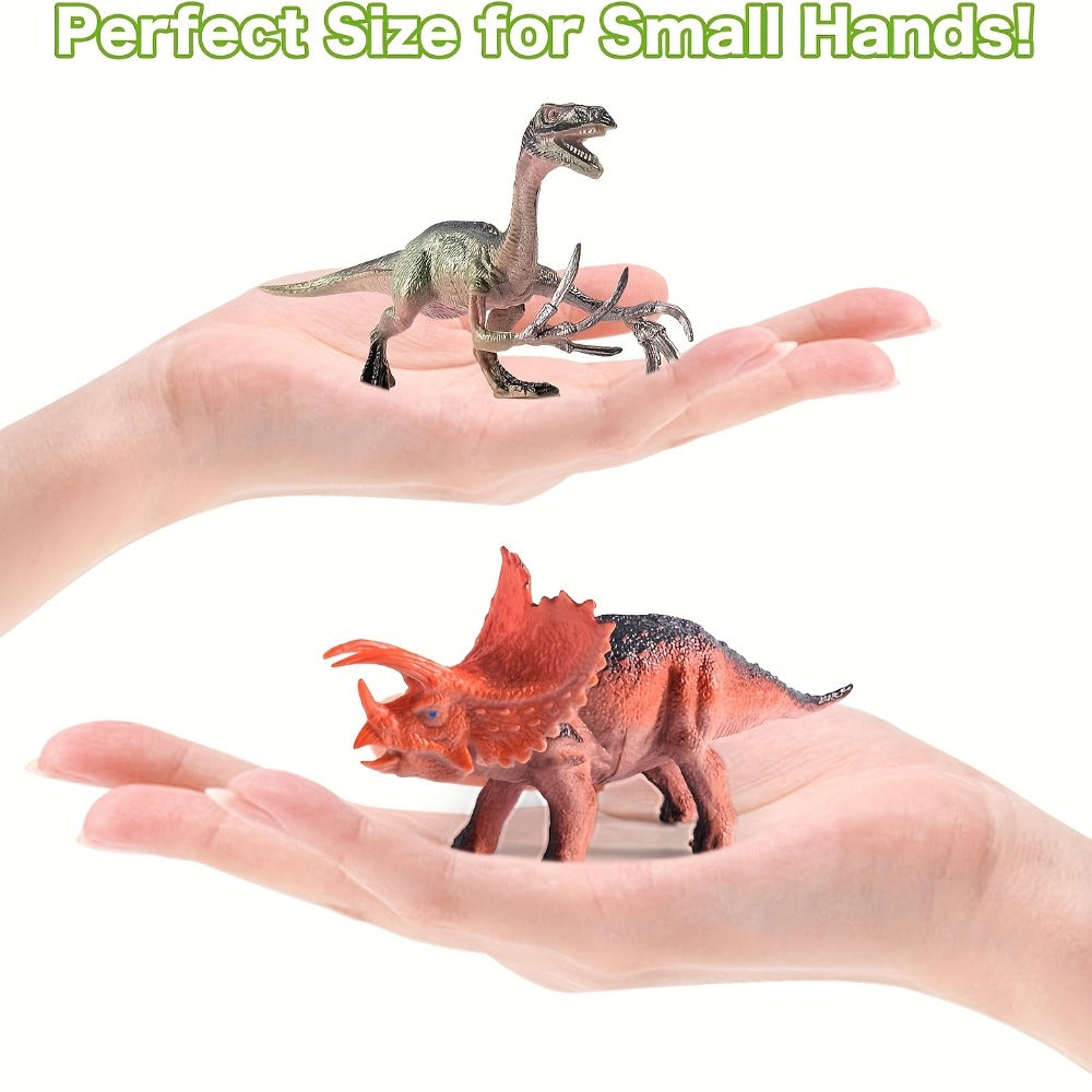 Dinosaur Toys for Boys 46pcs Realistic Jurassic Dinosaur Figures Set with Eggs, Trees & Fence