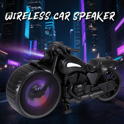Bluetooth Speaker MOTO BEAT Motorcycle-Shaped RGB Model with FM Radio, USB, TF, AUX and Rechargeable Battery