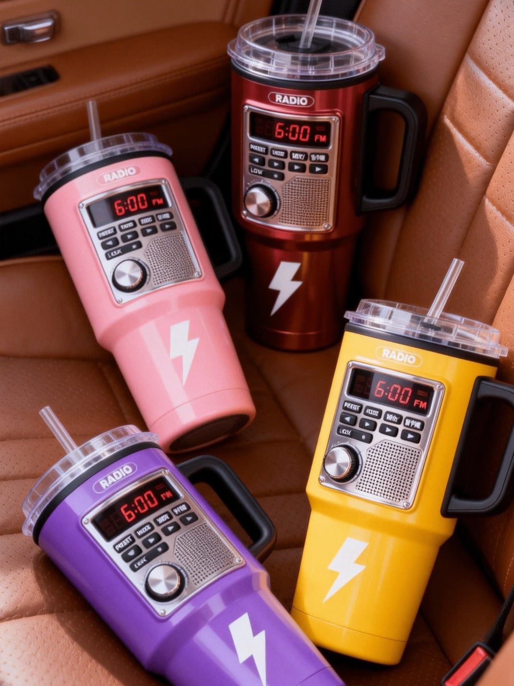 Insulated Travel Mug 40 Oz – Retro Game Console Stainless Steel Tumbler with Leak-Proof Lid & Straw – Hot & Cold Beverages