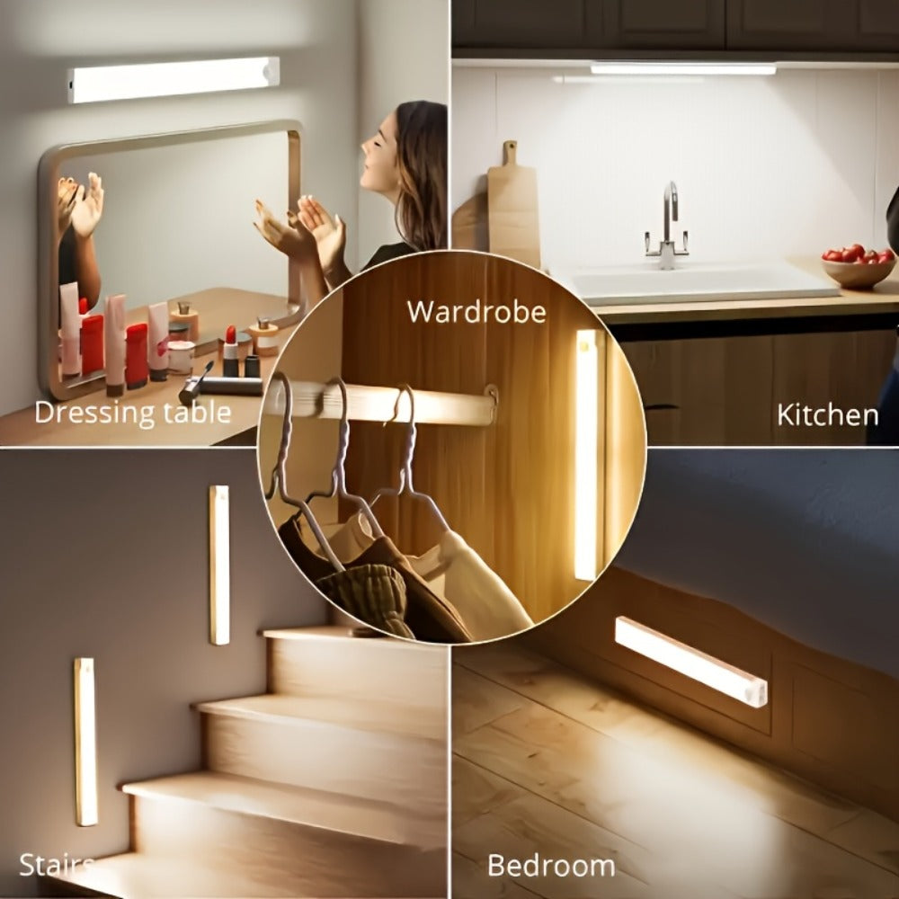 Motion Sensor LED Night Lights 6 Pack USB Rechargeable Magnetic for an Everyday Personal Care Routine