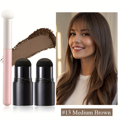 Root Touch Up Powder Stick with Brush – Instant Hair Root Concealer & Eyebrow Filler | Concentrated Paste Formula for Targeted Gray Coverage