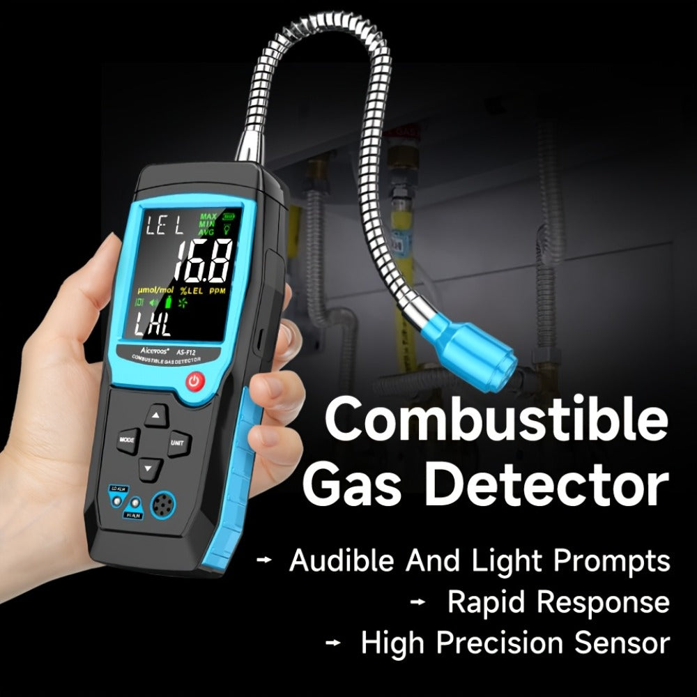 Gas Leak Detector Combustible Gas Detector Aicevoos AS-F12 Natural Gas Methane Tester Sound for Entryways, Bedrooms and Living Spaces