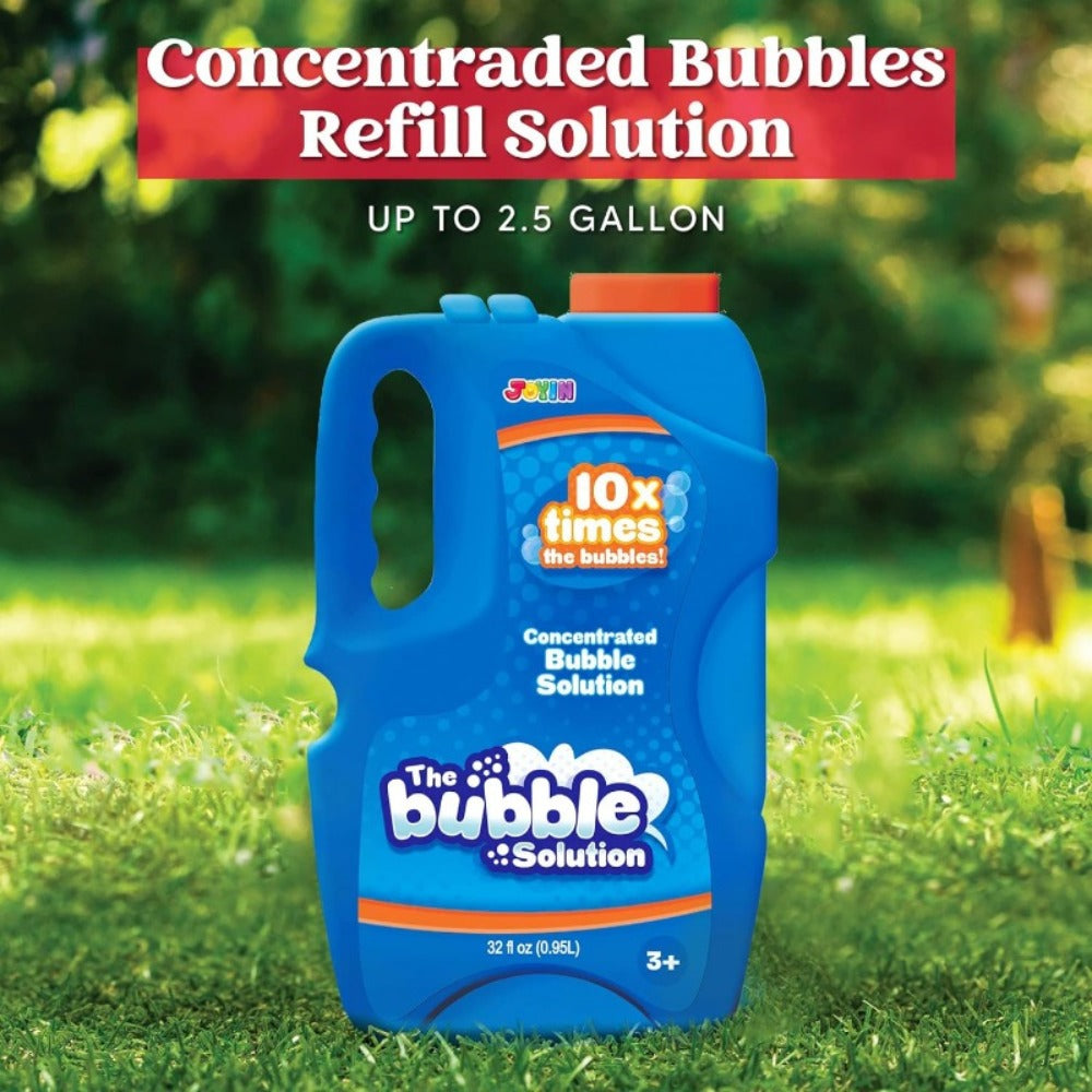 32oz Bubble Solution Refill Concentrate, Makes 2.5 Gallons, Compatible with Bubble Machines, Wands & Blowers