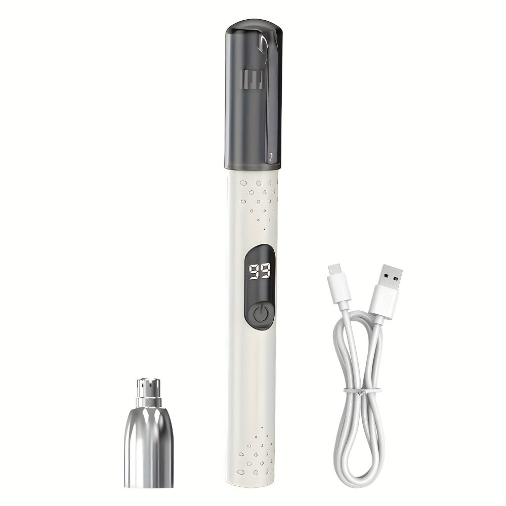 Nose Hair Trimmer Electric – USB Rechargeable Stainless Steel Unisex Trimmer for Nose, Ear & Eyebrow Hair, No-Pull Painless Cutting