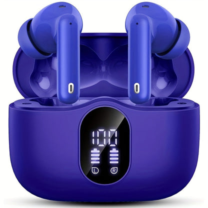 Bluetooth 5.3 Wireless Earbuds with LED Battery Display Case, Type-C Charging and 13 Color Options