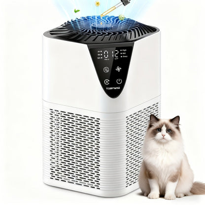 Air Purifier with H13 HEPA Filter, 1076 Sq Ft Coverage, 25dB Mode, Aroma Diffuser and Night Light