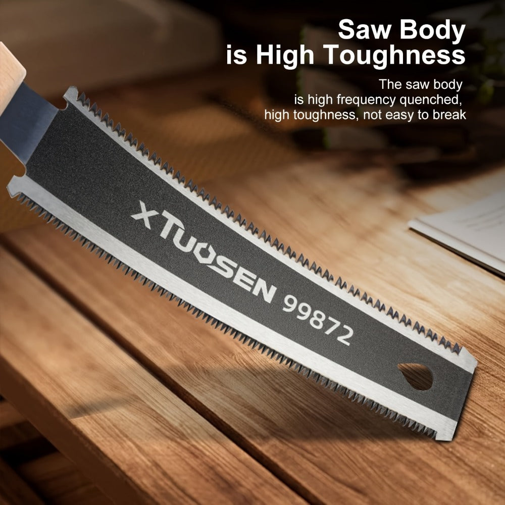 Japanese Pull Saw Set 3-Piece Double-Sided Hand Saw with Fine & Coarse Teeth Flush Cut Tenon Saw for an Everyday Personal Care Routine