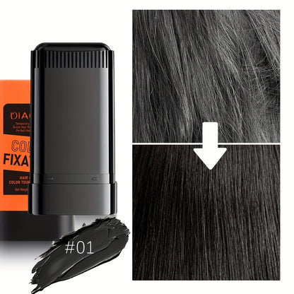 Portable Gray Root Cover Stick 2pcs, Disposable Hair Root Touch-Up with Plant-Based Squalane, Instant Gray Coverage