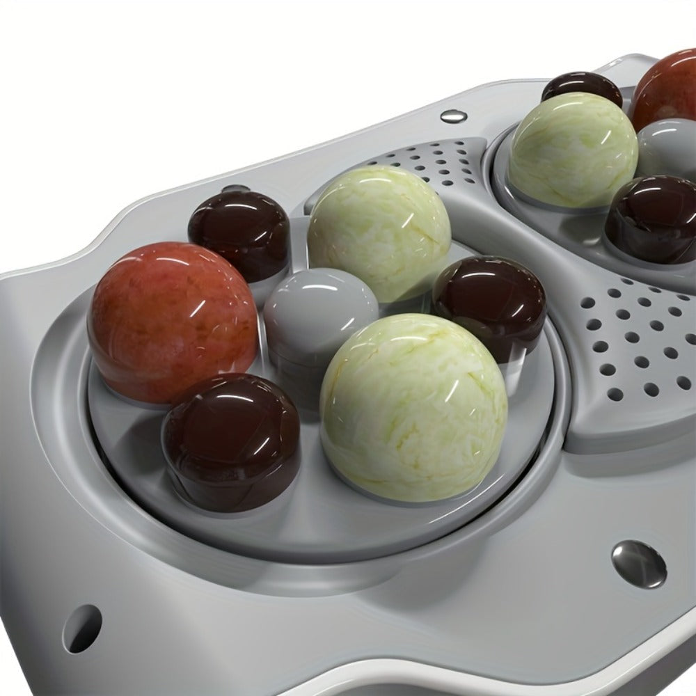 Electric Abdominal Massager with Heat - Rechargeable Portable Stomach Massager with 3 Massage Modes & Heating for Home or Salon Spa Use