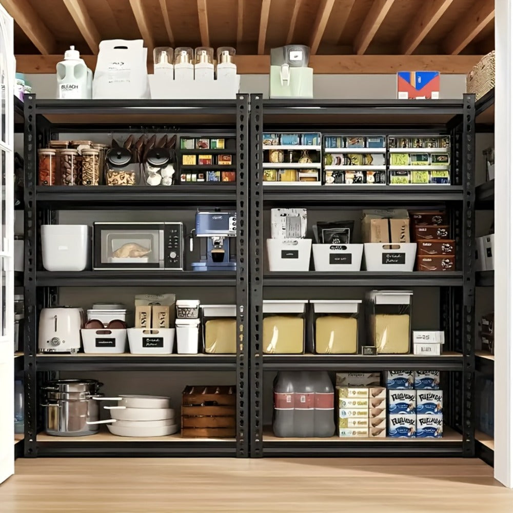 Metal Shelving Unit 72 Inch, Adjustable Steel Storage Rack for Garage, Warehouse, Home & Office, Industrial Style Utility Shelf