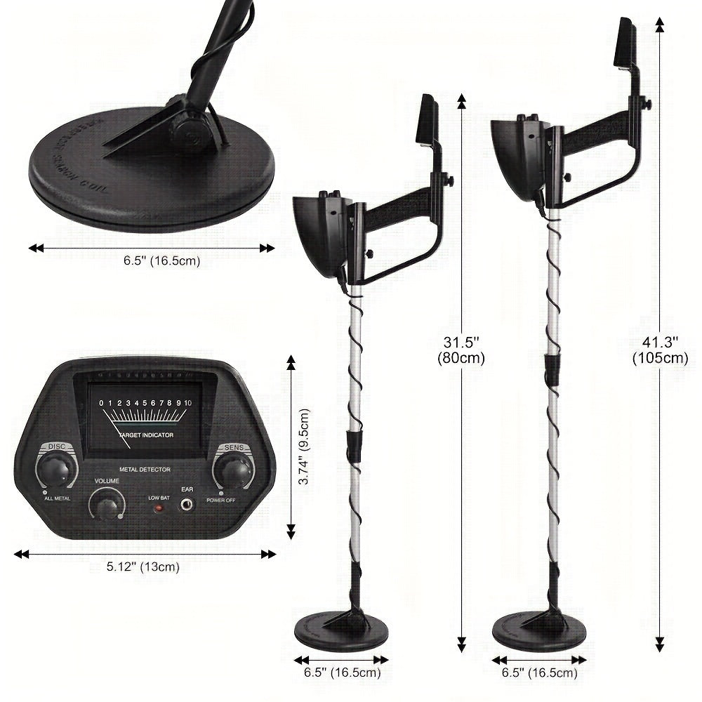 Metal Detector for Garden, Patio and Yard Use, with the Listed Configuration, for Everyday Use and Organized Storage