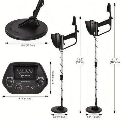Metal Detector for Garden, Patio and Yard Use, with the Listed Configuration, for Everyday Use and Organized Storage