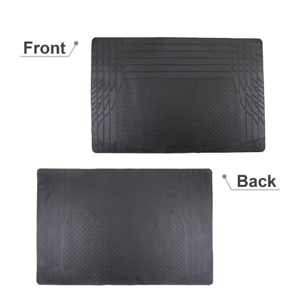 Trunk Cargo Liner Rubber Mat Universal Fit – All Weather Waterproof Trunk Mat with Seat Back Protector, Trim-to-Fit for Cars, SUV & Sedan