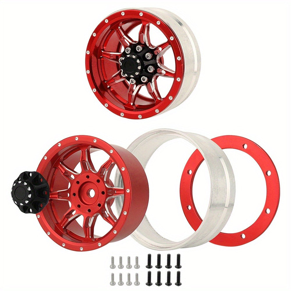 1.9" Beadlock Wheel Rims for RC Crawler 4pcs with the Listed Color, Size or Set Options for Everyday Use