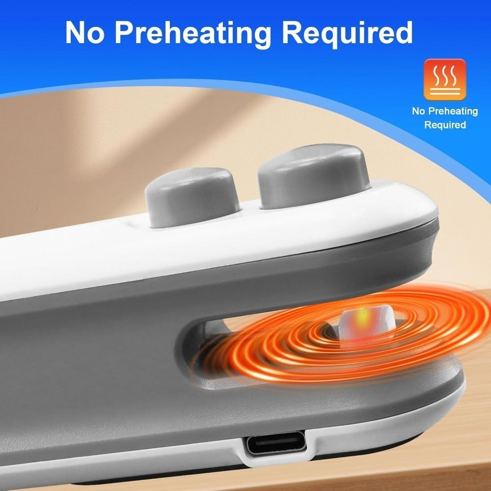 Bag Sealer Handheld Heat Sealer 3-Pack, USB-C Rechargeable 2-in-1 Magnetic Food Sealer with Cutter