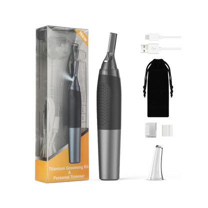 Rechargeable Eyebrow & Nose Ear Hair Trimmer for Men, Electric Detail Trimmer for Neckline Sideburns