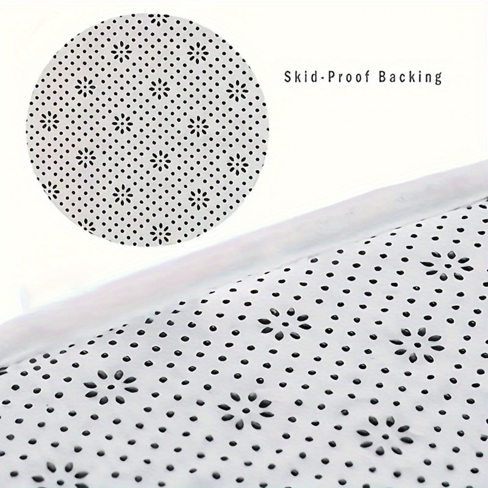 Black-and-White Cat Kitchen Floor Mat with Playful Pattern in 20 x 31 or 23.6 x 35.4-Inch Sizes
