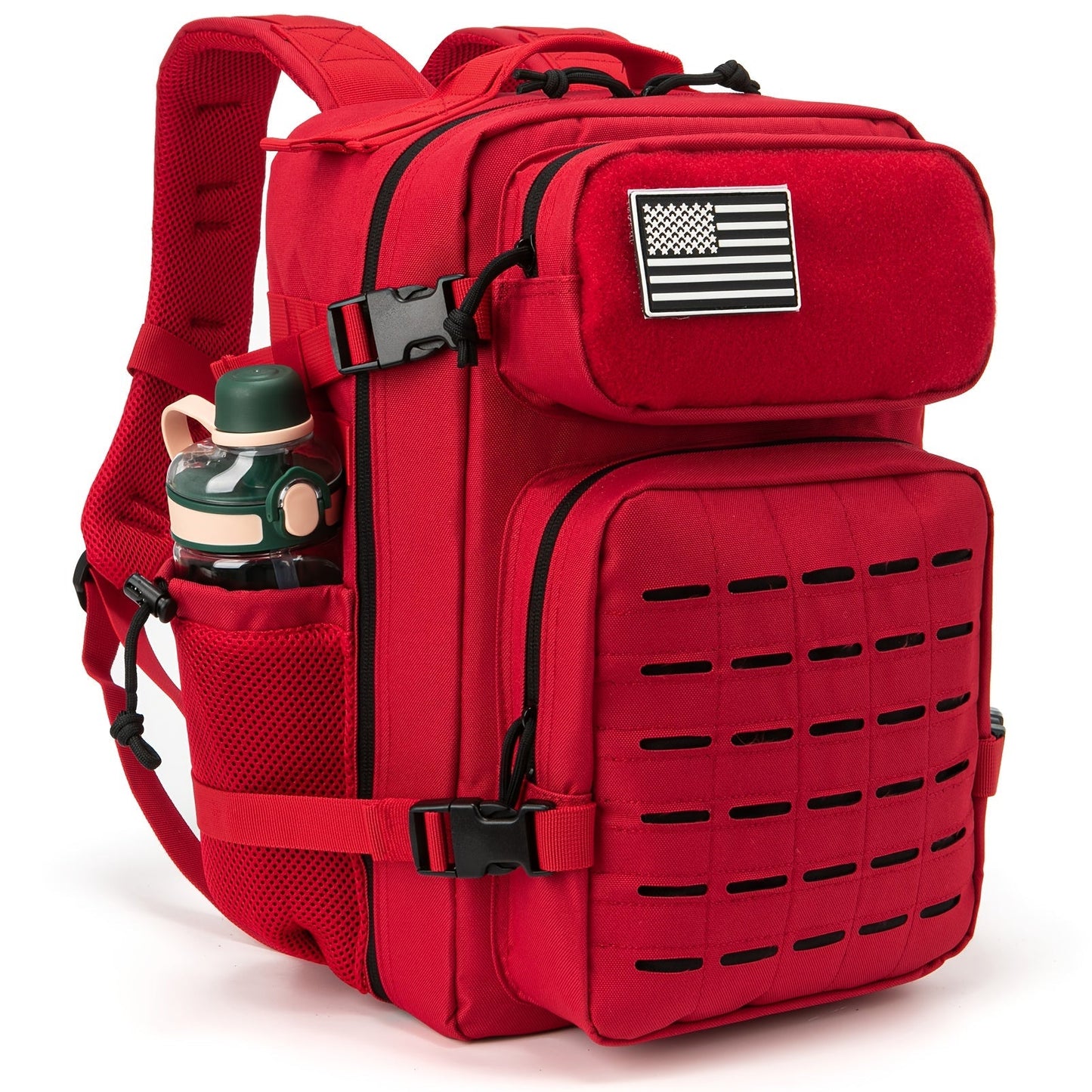 25L Tactical Laptop Backpack with Dual Side Bottle Pockets and Nine Color or Pattern Options
