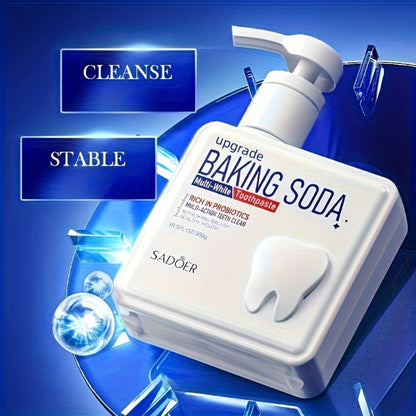 300g Field Mint Toothpaste in Pump Dispenser with Baking Soda and Probiotics Listed on Label
