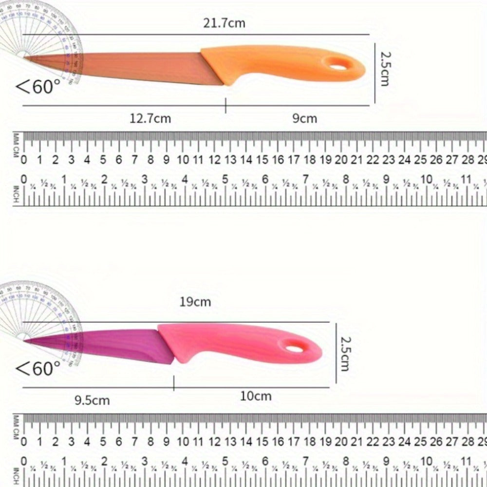 Paring Knife Set 4-Piece, 3 Inch Ultra Sharp Stainless Steel Blade Fruit and Vegetable Peeling Knife with PP Handle