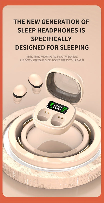 Wireless Earbuds Ultra-Small In-Ear with Touch Control, Built-In Mic and LED Case in Three Colors