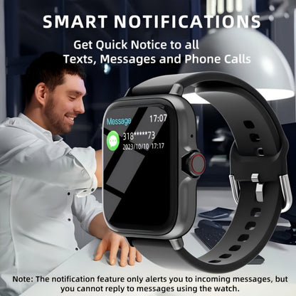 Smartwatch with Bluetooth Calling 1.91" AMOLED HD Touch Screen, Voice Assistant, Music Playback, Built-in Mic & Speaker, Multi-Sport