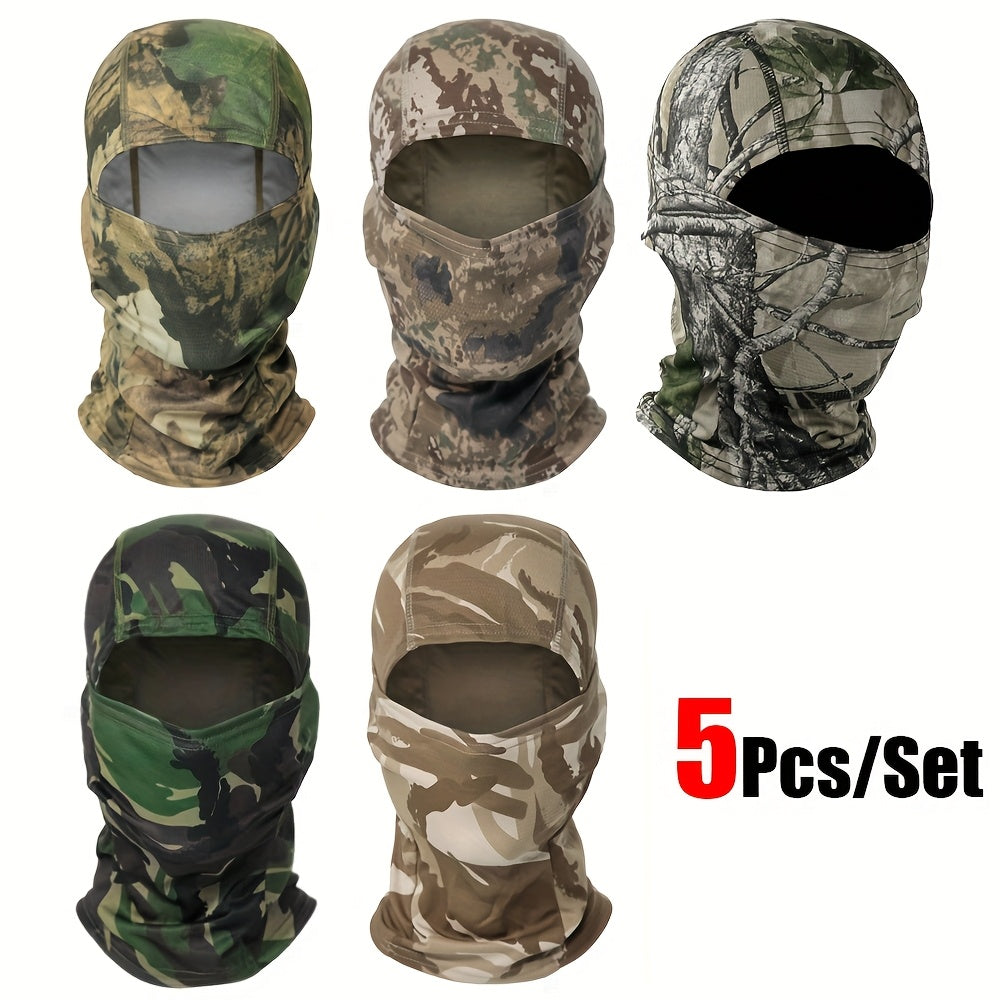 5-Pack Neck Gaiter Face Mask for Men & Women – UV Protection Balaclava Headscarf for Running, Hiking, Fishing, Cycling