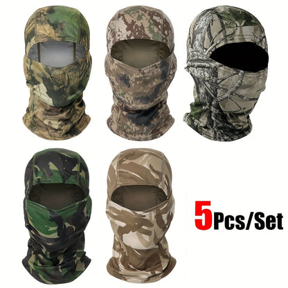 5-Pack Neck Gaiter Face Mask for Men & Women – UV Protection Balaclava Headscarf for Running, Hiking, Fishing, Cycling