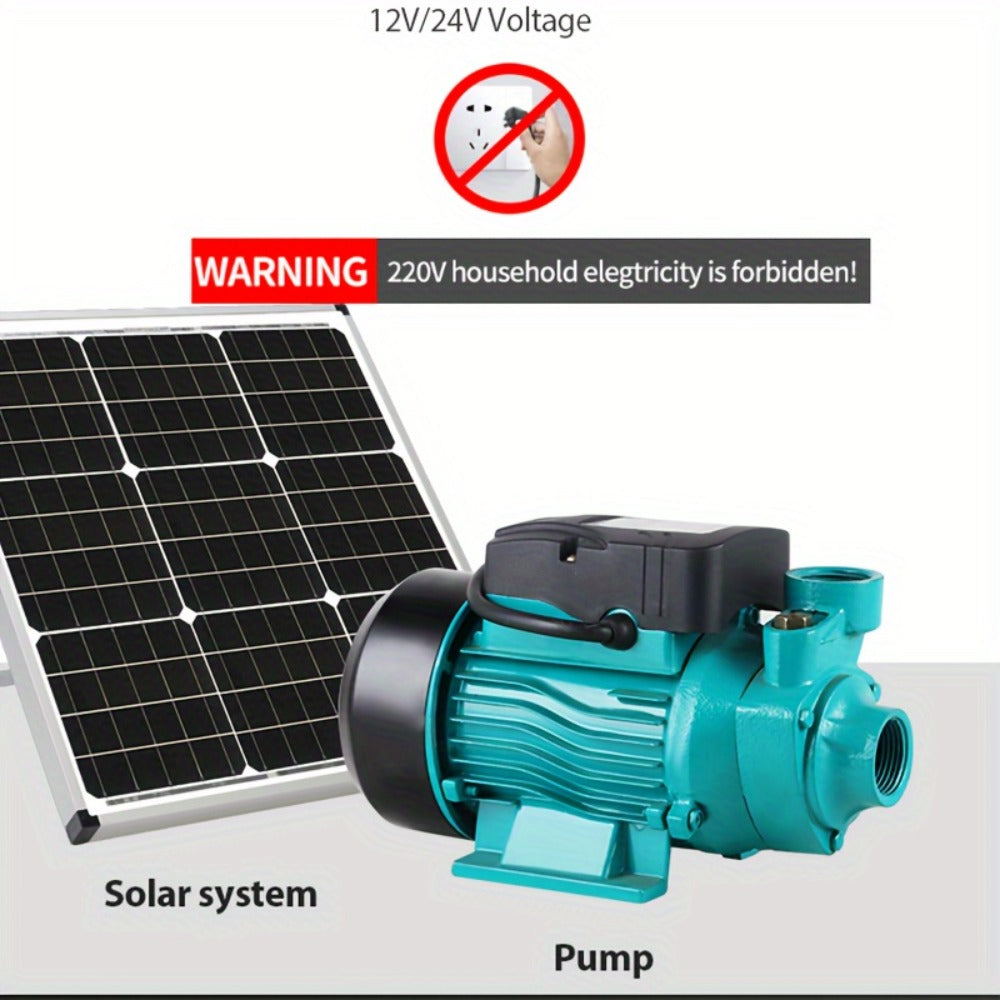 Solar Submersible Pump 200W Deep Well Water Pump 12V 24V DC for Farm Irrigation Lawn Garden RV Cleaning Outdoor Camping Pasture Household