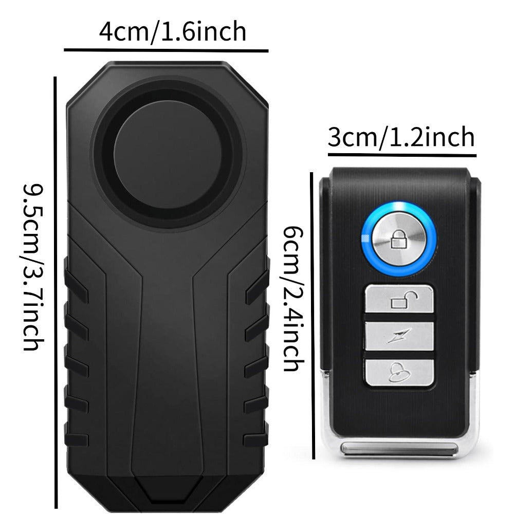 Motorcycle Alarm Anti-Theft 113dB – Wireless Remote, Adjustable Volume & Motion Sensitivity, Universal Handlebar Strap for Motorcycle