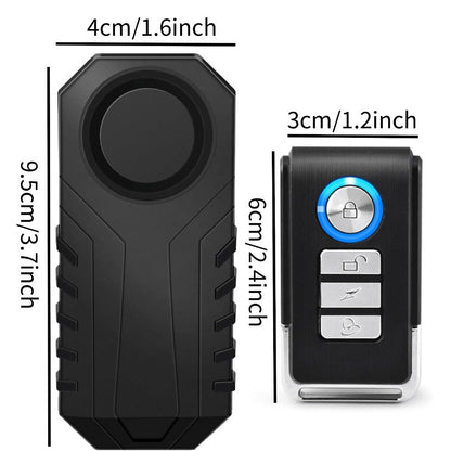Motorcycle Alarm Anti-Theft 113dB – Wireless Remote, Adjustable Volume & Motion Sensitivity, Universal Handlebar Strap for Motorcycle
