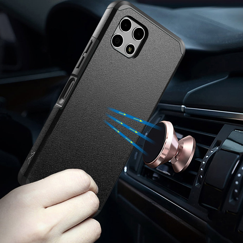 Phone Case Dual-Layer PC and TPU Cover for T-Mobile Revvl 7 5G in Red, Purple, Pink, Black, Gray or Blue