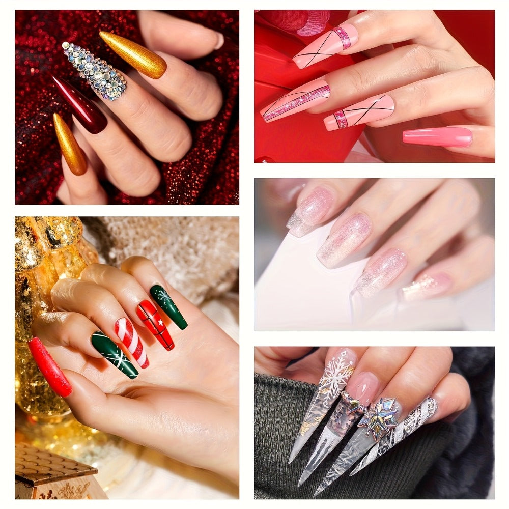 35-Color Gel Nail Polish Kit with UV LED Lamp, Electric Nail Grinder, Four Top Coats and Decoration Tools