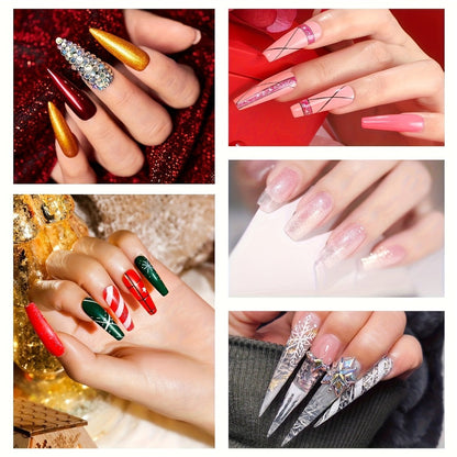 35-Color Gel Nail Polish Kit with UV LED Lamp, Electric Nail Grinder, Four Top Coats and Decoration Tools