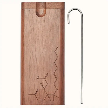 Cigarette Case - Engraved Wooden for Men Colorful Artisan Storage Box, Slim Pocket Holder - product detail view 12