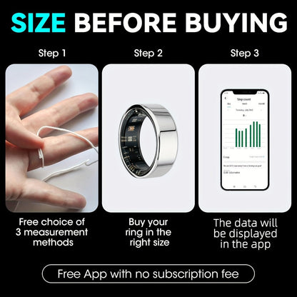 R18 Smart Ring Activity Tracker with 20+ Workout Modes – Sleep & Stress Monitor, Heart Rate, iPhone & Android Compatible, USB Charging