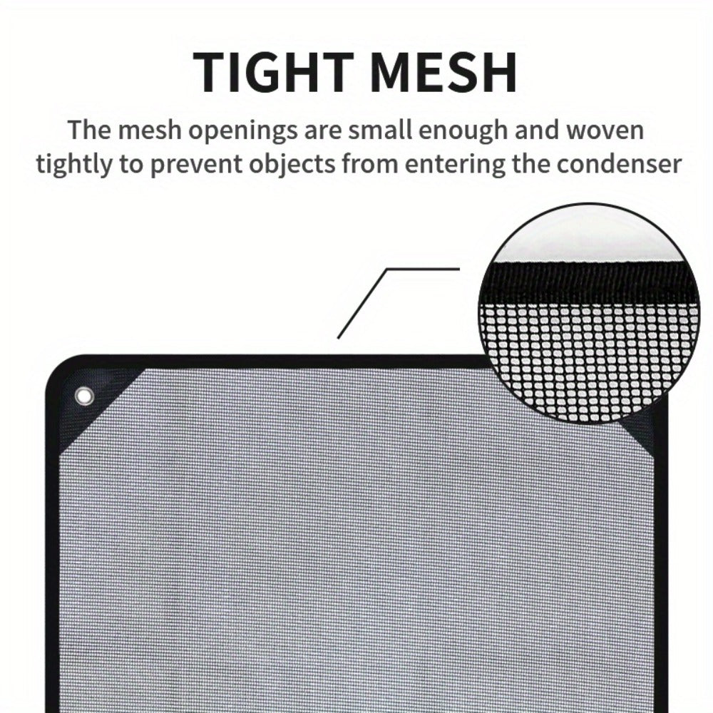Outdoor Air Conditioner Cover 26"x26", Universal PVC Mesh AC Unit Protector, Prevents Leaves Debris Snow, Weatherproof Outdoor AC Cover