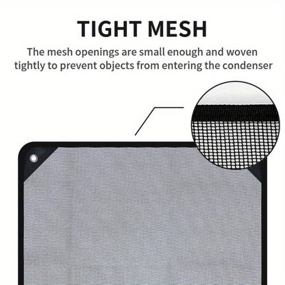 Outdoor Air Conditioner Cover 26"x26", Universal PVC Mesh AC Unit Protector, Prevents Leaves Debris Snow, Weatherproof Outdoor AC Cover