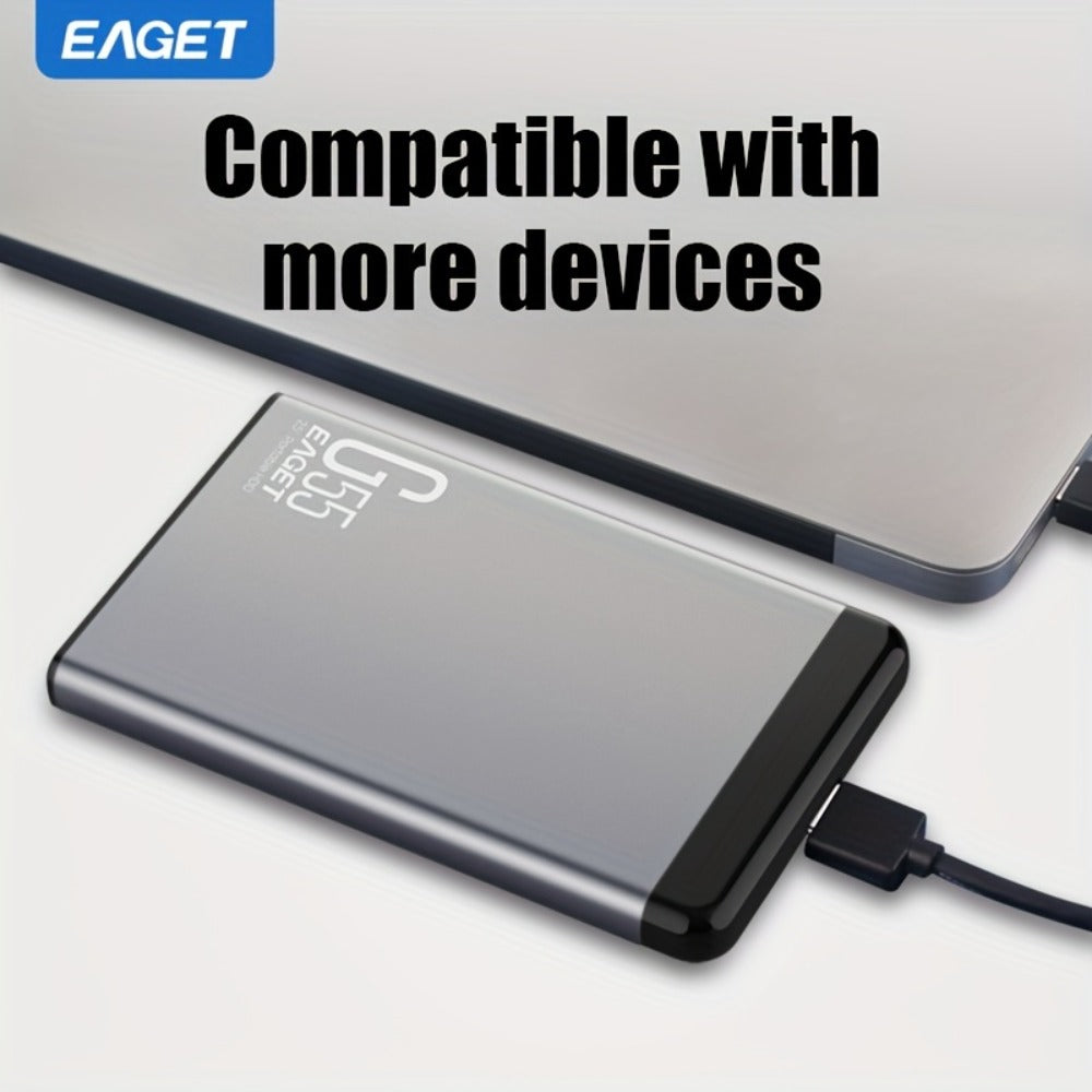 500GB Portable External Hard Drive EAGET G55 for an Everyday Personal Care Routine, with the Listed Configuration