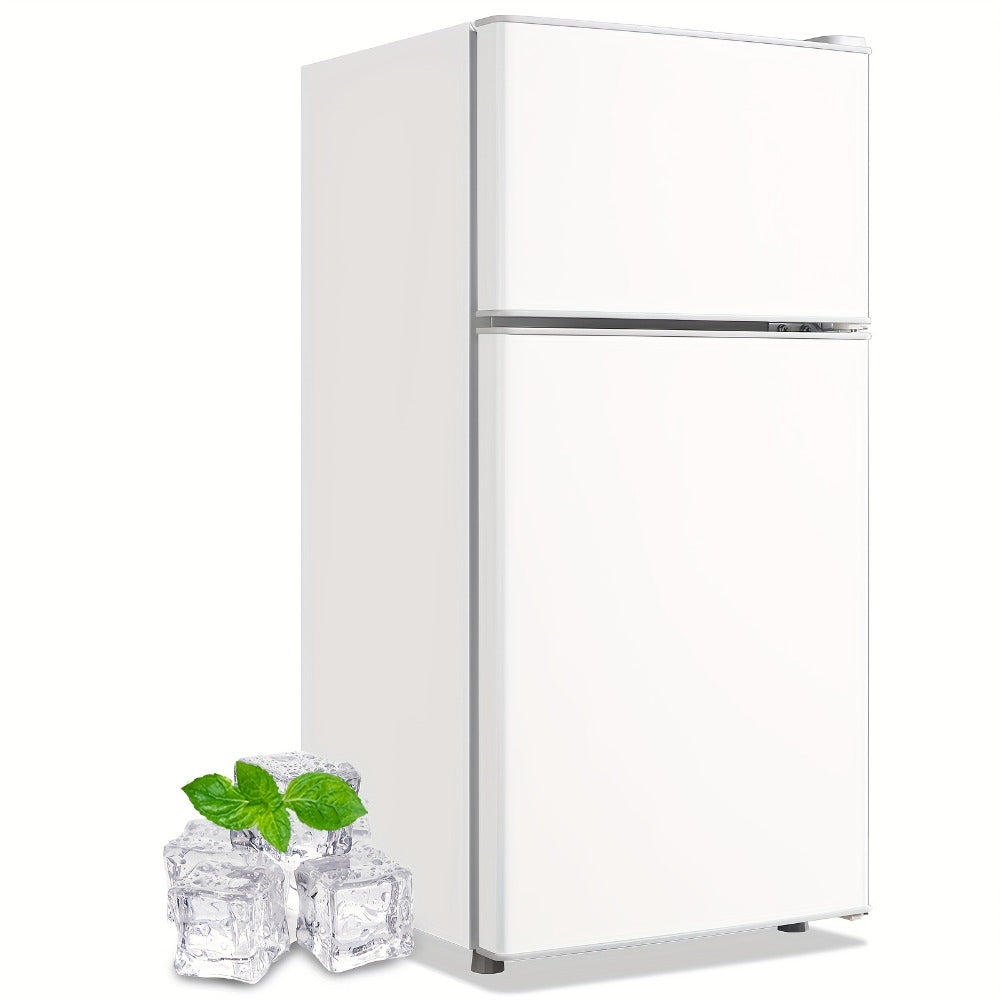 Mini Refrigerator with Freezer, 2.4 Cu Ft Double Door Small Fridge with Removable Shelves & Adjustable Feet