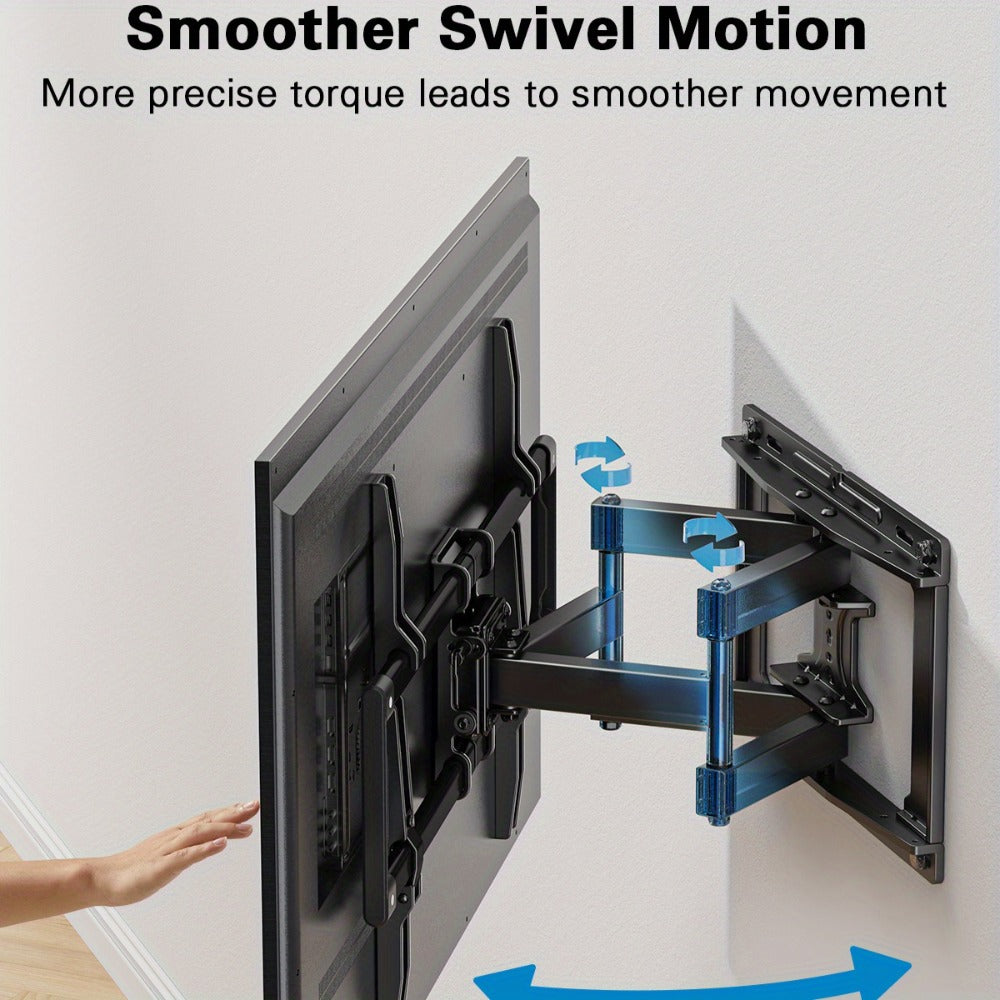 Full Motion TV Wall Mount 40-86 Inch – Holds 132 lbs, Pre-Assembled, Tool-Free Tilt Swivel Extend, VESA 600x400mm