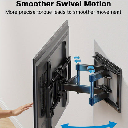 Full Motion TV Wall Mount 40-86 Inch – Holds 132 lbs, Pre-Assembled, Tool-Free Tilt Swivel Extend, VESA 600x400mm