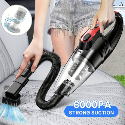 Model 807 Cordless Car Vacuum Cleaner with 6000Pa Pictured Rating, Five Accessories and Six Color Configurations