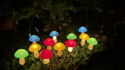 Solar Mushroom Garden Lights Outdoor 8 LED 8 Modes, for Garden, Pathway and Patio Lighting