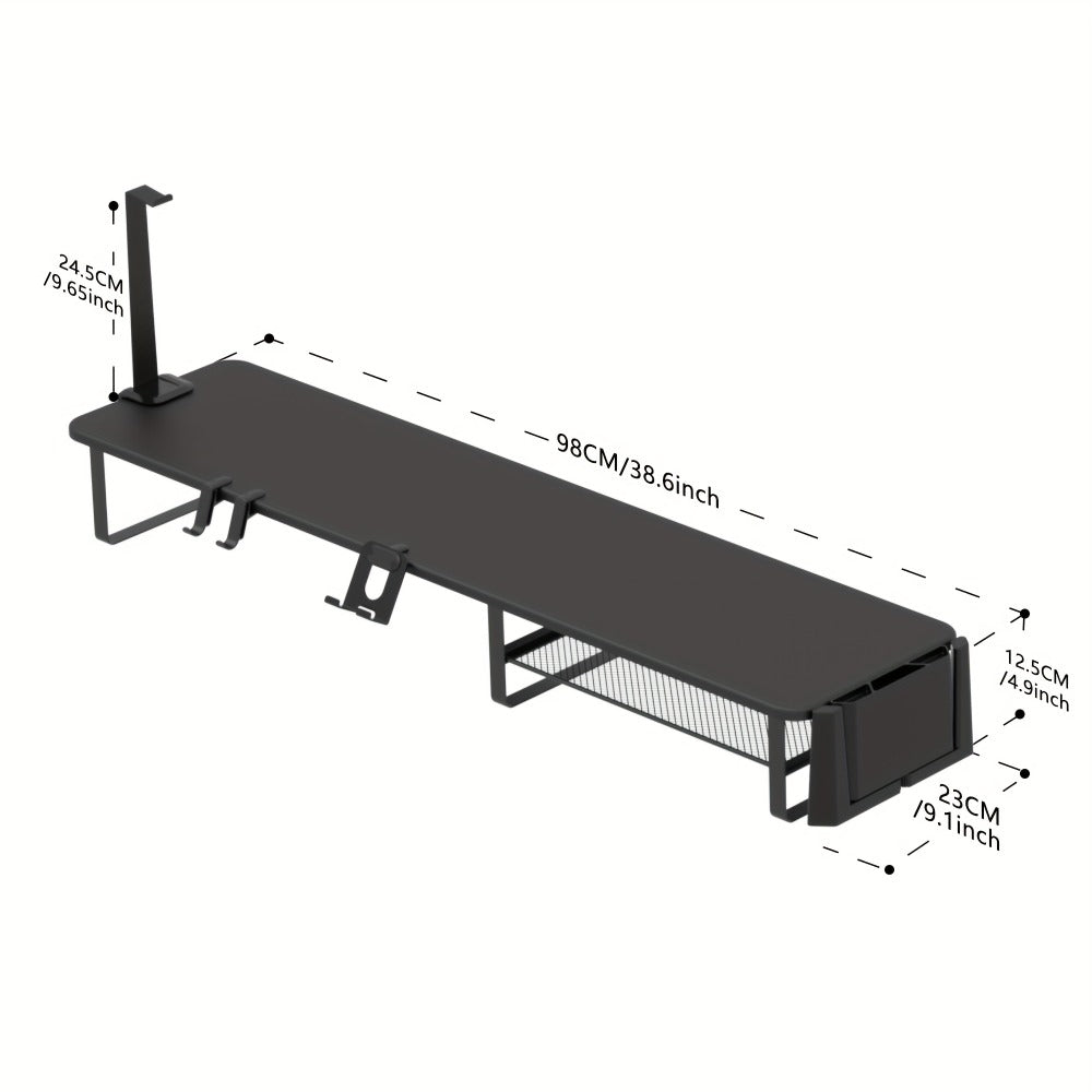 Monitor Stand Organizer with Headset Holder Phone Stand & Game Controller Holder, Versatile Desktop Riser for Computer Monitor Laptop