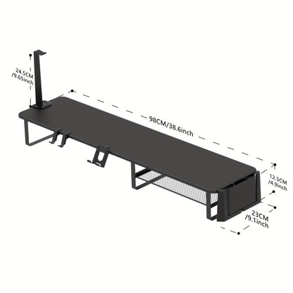 Monitor Stand Organizer with Headset Holder Phone Stand & Game Controller Holder, Versatile Desktop Riser for Computer Monitor Laptop