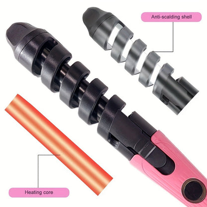 Spiral Curling Wand for Women Professional Hair Curler Electric Curl Iron Fast Heat-Up Waves, for Home, Travel and Salon Hair Styling